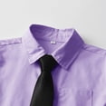 thumbnail image 4 of Chemises à Boutons pour Filles Chemises d'Uniforme Violettes pour Garçons Tenue Formelle pour Garçons Chemise d'Uniforme pour Garçons 7-8 Ans Garçons Filles Mode, 4 of 8