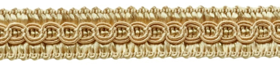 1/2" (1cm) Basic solid Collection Scroll Gimp Braid Trim (Style# 0050SG), Golden Brown Beige #A4 (Golden Brown Beige) Sold By The Yard (36"/3 ft/0.9m)