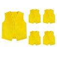 thumbnail image 1 of TOPTIE Kid Volunteer No-Button Child Vest Waistcoat Party Vests 5 Packs-Yellow-L, 1 of 5