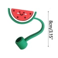 thumbnail image 2 of Apmemiss Clearance Reusable Silicone Straw Tips Cover for 6 To 8 mm Straws, Portable Cute Straw Caps Covers Creative Straw Plug Drinking Dust Cap for Home Kitchen Accessories, 2 of 3
