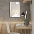 thumbnail image 2 of Mirrorize Canada Rounded Rectangle Black Bathroom Aluminum Framed Decorative Wall Mirror (36 in. H x 24 in. W), 2 of 9