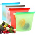 thumbnail image 3 of Reusable Silicone Food Storage Bags - BPA and Plastic Free Freezer Bags, 3 of 4