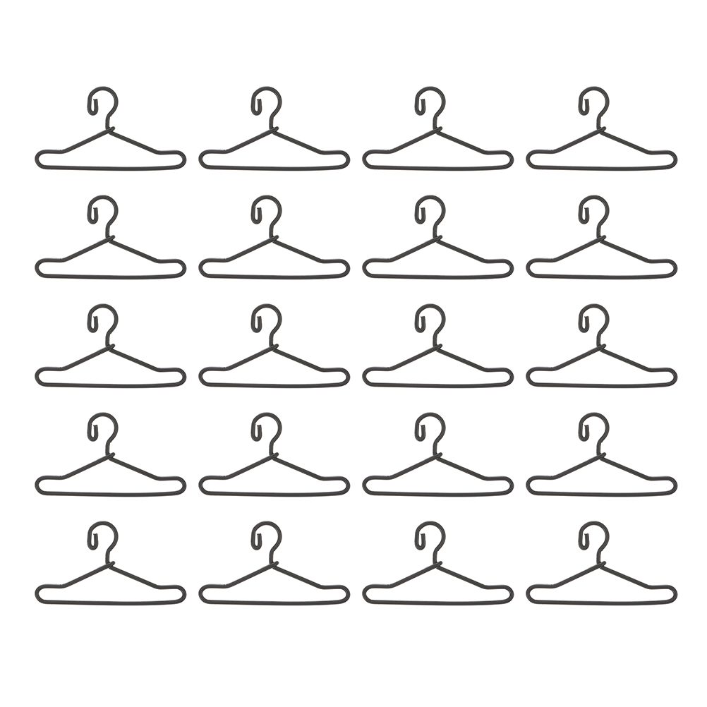 Weiweiguan 25Pcs Doll Clothes Hangers Metal Doll Clothes Support Practical Doll Coat Rack