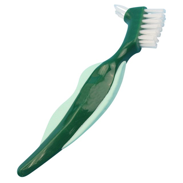 Denture Brush Dual Head Non-slip Handle False Teeth Toothbrush Denture Supplies