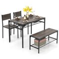 thumbnail image 1 of Costway Ensemble Dinette 4 Pcs pour Petit Espace Coin-Déjeuner Table à Manger Moderne avec 2 Chaises Gris, 1 of 10