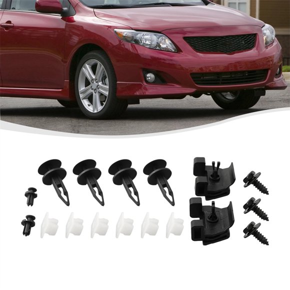Acaige Trousse de Pinces pour Pare-Chocs avant pour Toyota Corolla 2009-2019 17 Pcs