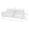 thumbnail image 2 of ViscoLogic MOCA Contemporary New Mid-Century Tufted Style Fabric Upholstered Modern Living Room Sofa, 2 of 4