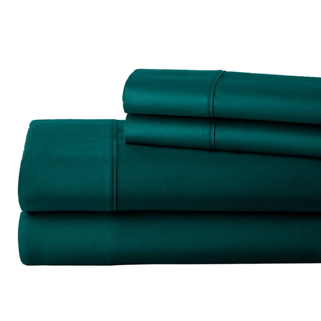 Real 1000 Thread Count RV Short King Size Sheets 100% Egyptian Cotton 4 PC Sheet Set, Luxurious Bedsheet Sets Soft Silky Sateen Weave, Breathable, Fits Upto 15 Inch Deep Pocket Mattress - Teal Blue