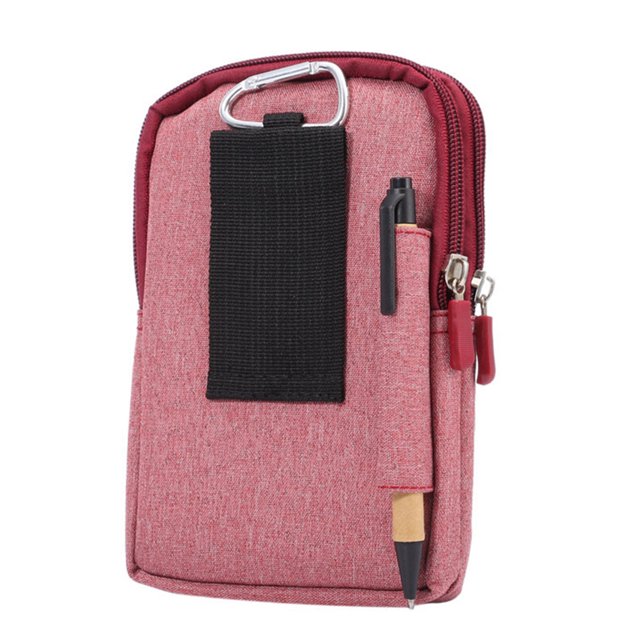 Baohd Sac Banane Léger et Résistant à l'Eau pour Rangement Facile à Nettoyer Étui de Téléphone Portable Ceinture Hommes Rouge 1Ensemble