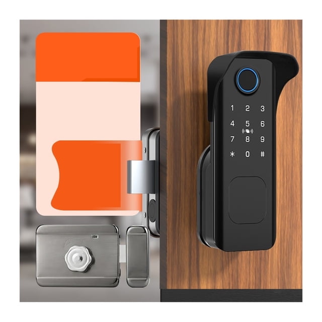 Serrure de Porte Électronique Extérieure Étanche à Empreinte Digitale Intelligente, Convient aux Portes de Sécurité Extérieures