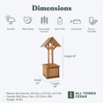 thumbnail image 3 of All Things Cedar 5-Ft Outdoor Wishing Well Planter Box for Flowers and Plants, 3 of 8