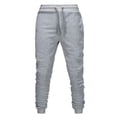 thumbnail image 1 of RXIRUCGD Men's Solid Color Pocket Drawstring Casual Youth Versatile Sports Oversized Pants, Gray, Size: M, 1 of 6