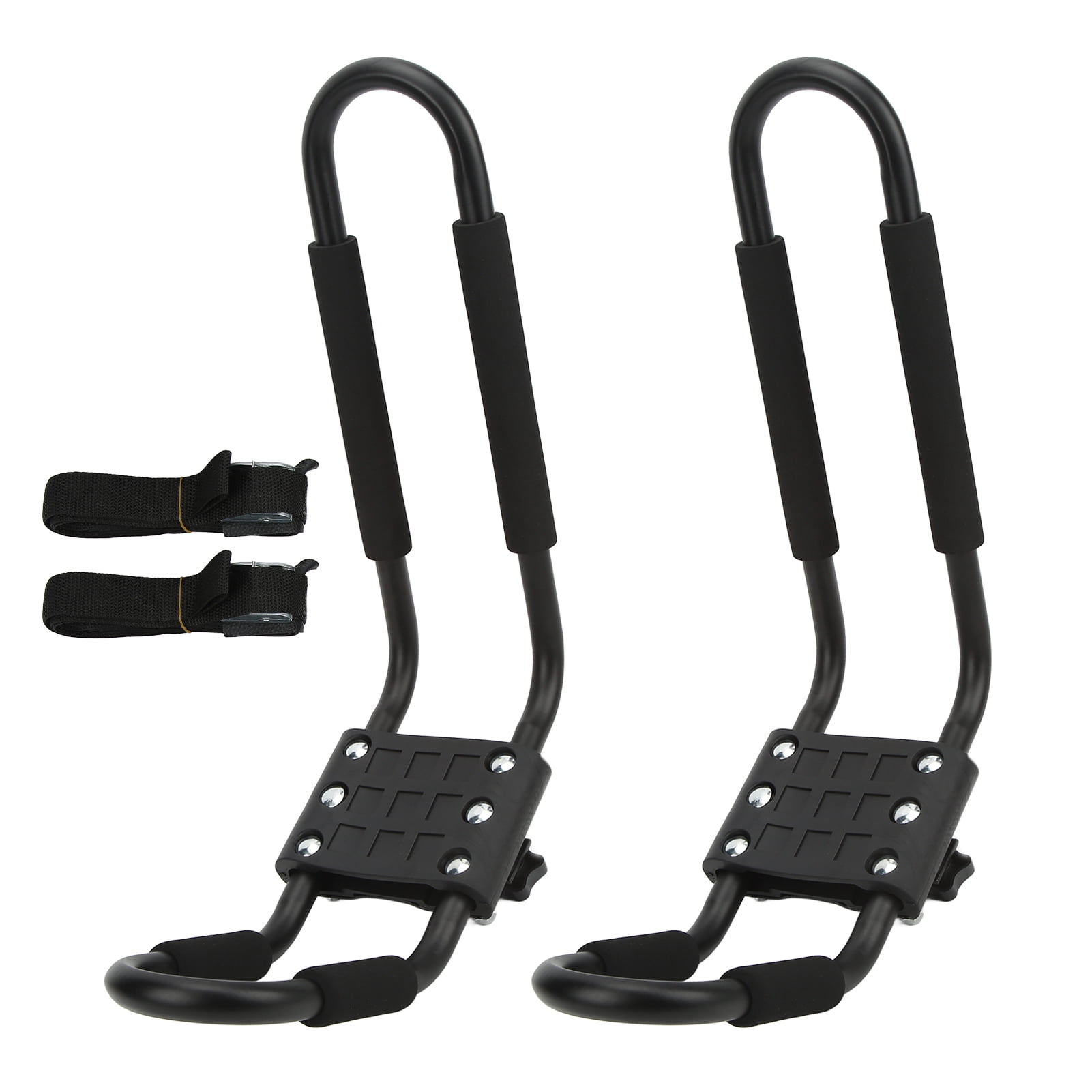 Support de Toit pour Canot, Matériau en Fer Anti-Déformation Barre en Forme de J Support de Toit pour Kayak pour Planche de Surf pour Voilier