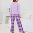 thumbnail image 4 of LSLJS Ensembles de Pyjama pour Femmes Mode Décontractée Manches Longues Confortable Ensemble à Carreaux Chandail Hauts Blouse Cadeaux pour Hommes, 4 of 5