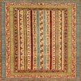 thumbnail image 1 of Ahgly Company Indoor Square Abstract Metallic Gold Abstract Area Rugs, 4' Square, 1 of 6
