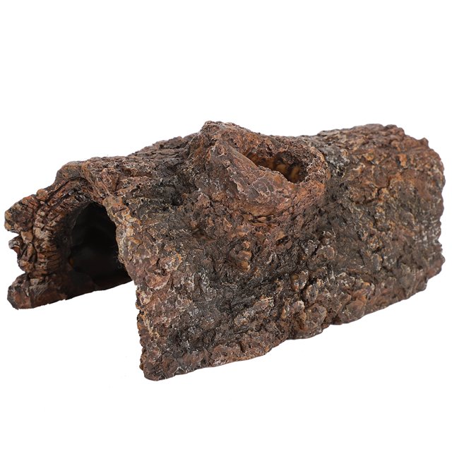Fosa Cache-Reptile Simulation, Écorce d'Arbre en Résine pour Amphibiens, Paysage de Cache-Reptile pour Lézard Scorpion