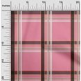 thumbnail image 1 of oneOone Silk Tabby Peach Fabric Madras Check Craft Projects Decor Fabric Printed By The Yard 42 Inch Wide, 1 of 4