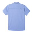 thumbnail image 3 of Bienzoe Boy's Cotton Plaid Button Down Short Sleeve Shirt Light Blue 11/12, 3 of 6