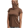 thumbnail image 3 of BiZtdJrK Chandails de Bain de Protection Solaire pour Femmes Été Plage Maillot Dermoprotecteur Chandail Séchage Rapide Manches Courtes Plein Air Randonnée Hauts Café TG Chemises pour Hommes, 3 of 8