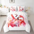 thumbnail image 2 of YST Watercolor Flamingo Bedding Comforter Set, 7-Piece, Full, 2 of 4