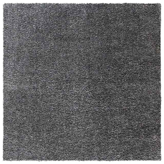 SAFAVIEH August Shag Collection 3' Square Grey AUG900F Solid 1.2-inch Thick Area Rug