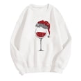 thumbnail image 4 of Amzcrzy Chandail de Noël pour Femmes Mode Manches Longues Col Rond T-Shirt Impression Verre de Vin Rouge Ample Grande Taille Chandail à Enfiler Hauts, 4 of 4