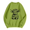 thumbnail image 3 of WEAIXIMIUNG Chandail pour Femmes Chic Chandail d'Automne et d'Hiver pour Femmes 2025 Col Rond Mode Chemise à Imprimé Vache Manches Longues Mode Décontractée Mode Haut de Sortie, 3 of 4