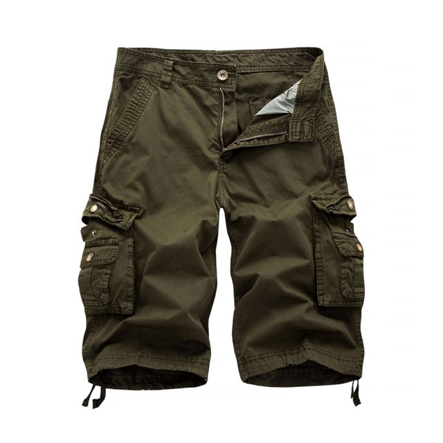 fastboy Cargo Shorts Pantalons Décontractés Homme Tenue Résistance à l'Usure Usage Extérieur Intérieur Commodité Costume de Travail à la Mode Vert 40
