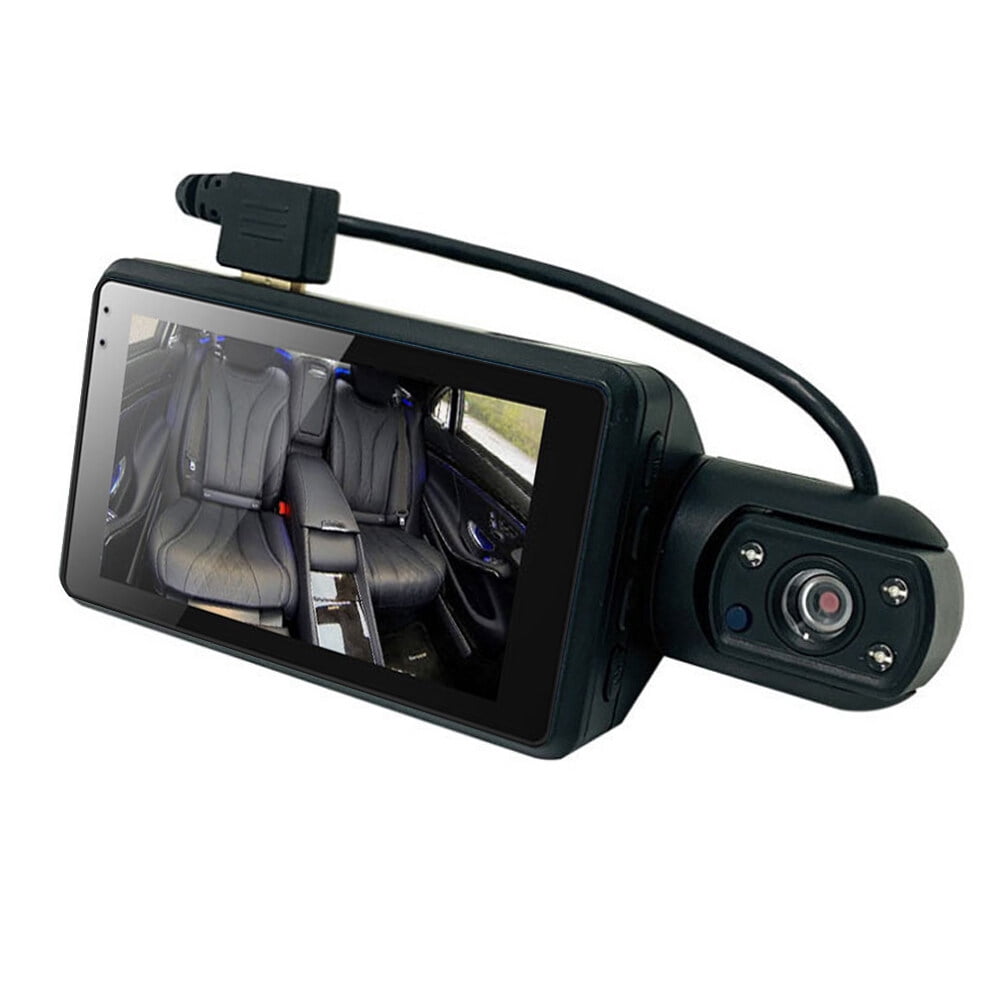 Amdohai 1296P DVR Dash Camera Front & Inside Dual Camera Car Dashcam 3 Inch IPS Screen