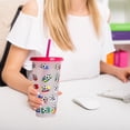 thumbnail image 2 of HAOMONZEN Creative Water Cup Football Cup PP Plastic Straw Cup Football Plastic Transparent Straw Cup 710ml Cold Change Temperature Sensitive Plastic Cup Warehouse Clearance, 2 of 9