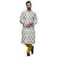thumbnail image 4 of Atasi Kurta Pyjama de Fête pour Hommes Col Mandarin Manches Longues Kurta Pyjama Ethnique, 4 of 5