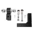 thumbnail image 1 of <p>Receiver Hitch Ball Mount, 6in Drop Rise Rustproof Adjustable Trailer Hitch Kit Long Lifespan 12500LBS Capacity  For 2in Heavy Truck GTW Traction Hook Receiver</p>, 1 of 7
