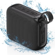 JYX Bluetooth Speaker, IPX5 Waterproof Portable Speaker, Loud Stereo Sound, 24H Playtime, Powerful Party Speaker for Outdoor, Travel, Hiking, Black