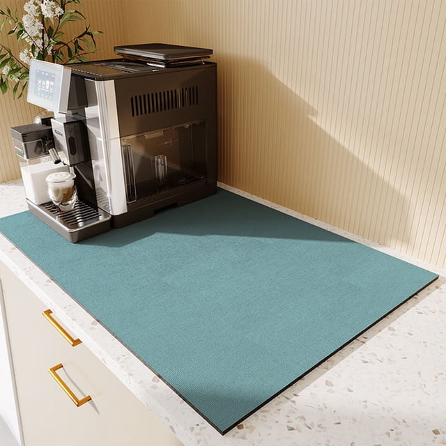 Fridja Coffee Mat Coffee Bar Mat for Countertops Absorbent Dish Drying Mat Coffee Mat Non Slip Thick and Stylish Bar Mat for Kitchen Counter Coffee Machine Bar Restaurants
