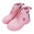 thumbnail image 3 of Kcodviy Children's Winter Leather Lace High Boots Size 6 Up Stylish Color Matching Fall Boots for Girls Side Zipper Boots, 3 of 9