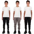 thumbnail image 2 of CHUANK Boys 3 Pack Active Tricot Joggers Size 5-16, 2 of 4