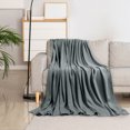 thumbnail image 3 of PiccoCasa Couverture Rafraîchissante en Viscose de Bambou Respirante Gris Foncé Lit Simple, 3 of 7