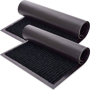 Tapis de porte d'entrée Welcome Mats 1-Pack - Tapis d'entrée extérieur intérieur pour grattoir à chaussures, idéal pour l'intérieur à l'extérieur de la zone de circulation élevée, gris acier 15,7 pouces x 23,6 pouces