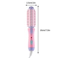 thumbnail image 3 of Ceramic Curling Iron & Round Brush - 2-in-1 Heated Styling Tool for Short Hair, Anti-Scald Mini Curling Wand with Ionic Technology, 110V 25W, 7.48 Inch, 3 of 4