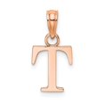 thumbnail image 1 of Diamond2Deal 14K Rose Gold Block Letter T Initial Pendant for Women, 1 of 3