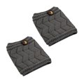 thumbnail image 1 of pitrice Leg Warmer Knitted Leg Sleeve Double Layer Thicken Ankle Boot Sock with W Button, Medium Grey, 1 of 8