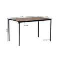 thumbnail image 2 of Homy Casa Modern Dining Table with Sturdy Metal Frame – Rectangular Desk Study Table for 4 Person, Espresso, 2 of 5