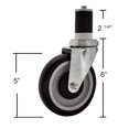 thumbnail image 4 of BK Resources Kit de Roulettes pour Tables de Travail, Ensemble de 4, Roue en Polyuréthane 5 Pouces 5SBR-RA-PLY-PS4, 4 of 4