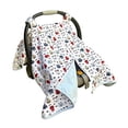 thumbnail image 1 of Vera Dizzy 100% Cotton Baby Car Seat Cover (Light Blue Doggie), 1 of 4