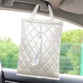 thumbnail image 4 of Save Big! Diamond Leather Car Tissue Box, Seat Back Hanging Tissue Holder, Car Interior Two-Use DIY Tissue Box, Stylish Paper Organizer for Car and Home, 4 of 7