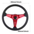thumbnail image 1 of Universal Racing Steering Wheel, 14Inch 6  Anti Slip PU and Aluminum Gaming Steering Wheel with Horn Button for Racing / Car Sim Driving / JDM Sports Racing Steering Wheel, 1 of 8