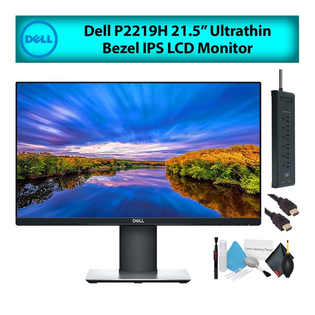 Dell 22" (P2219H) Ultrathin IPS LCD Computer Monitor Deluxe Bundle