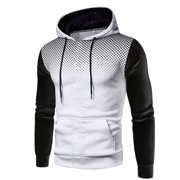 Men’s Hoodie Mens Western Sweatshirt Sweat Shirts Men Outdoor Sweatshirt Long Sleeves for Men Sweat Shirt for Mens Plus Size Hoodies, White, L