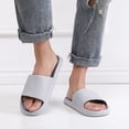 thumbnail image 3 of Open Toe Sandals for Men Non Slip Bathroom Slides Comfortable Indoor Outdoor Slip On Shower Slippers Gray Size 10, 3 of 7