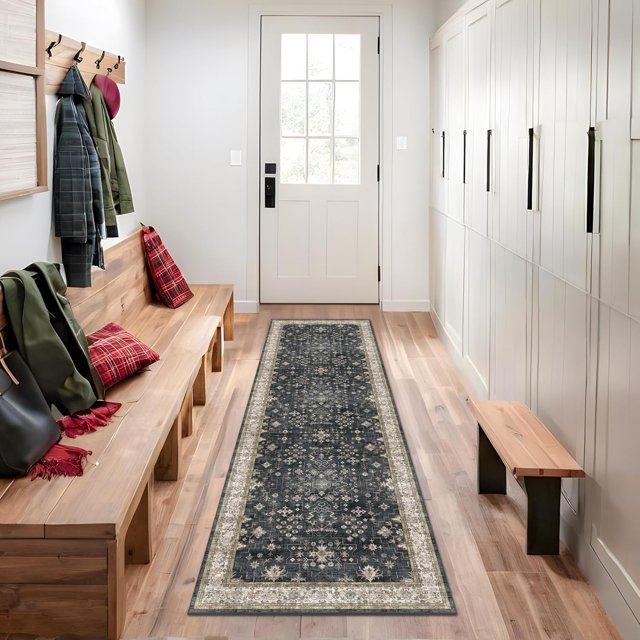 Hazo Haus Washable Boho Ashen/Multi 2' x 7' Area Rug